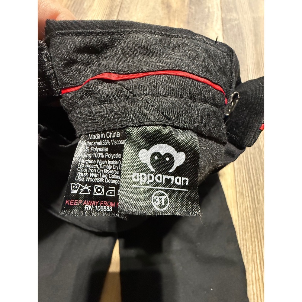Preppy Appaman Dress Pants Black Viscose Blend Formal Minimalist 3T - Picture 3 of 4